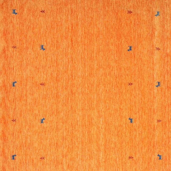 Square Contemporary Dark Orange Modern Rug, con906