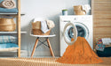 Machine Washable Contemporary Dark Orange Rug in a Washing Machine, wshcon906