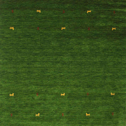 Sideview of Machine Washable Contemporary Shamrock Green Rug, wshcon907