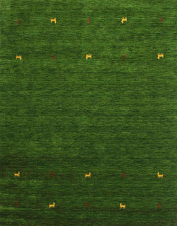 Contemporary Shamrock Green Modern Rug, con907