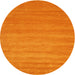 Sideview of Contemporary Orange Red Modern Rug, con90