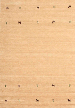 Contemporary Chrome Gold Yellow Solid Rug, con910