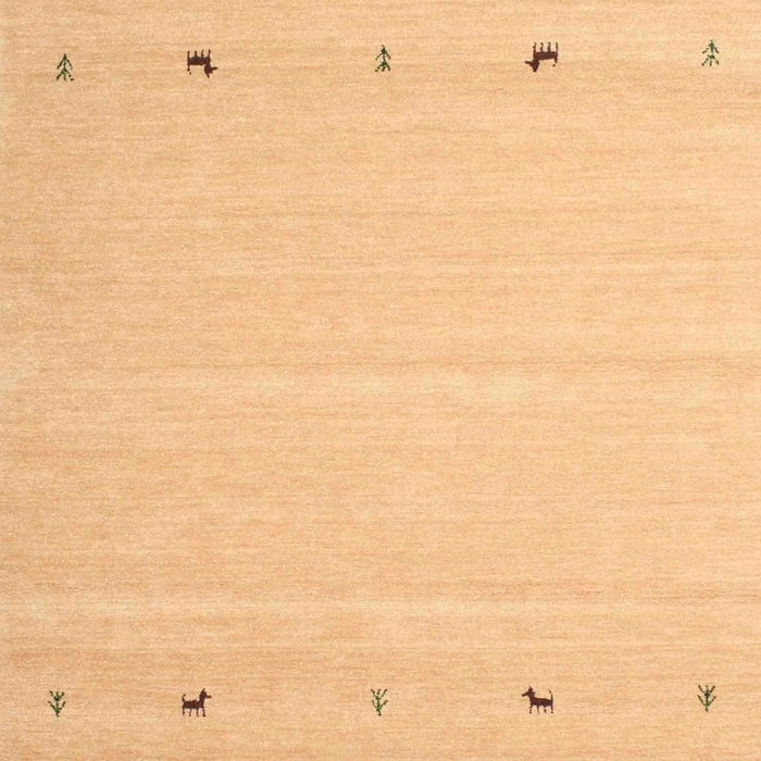 Contemporary Chrome Gold Yellow Solid Rug, con910