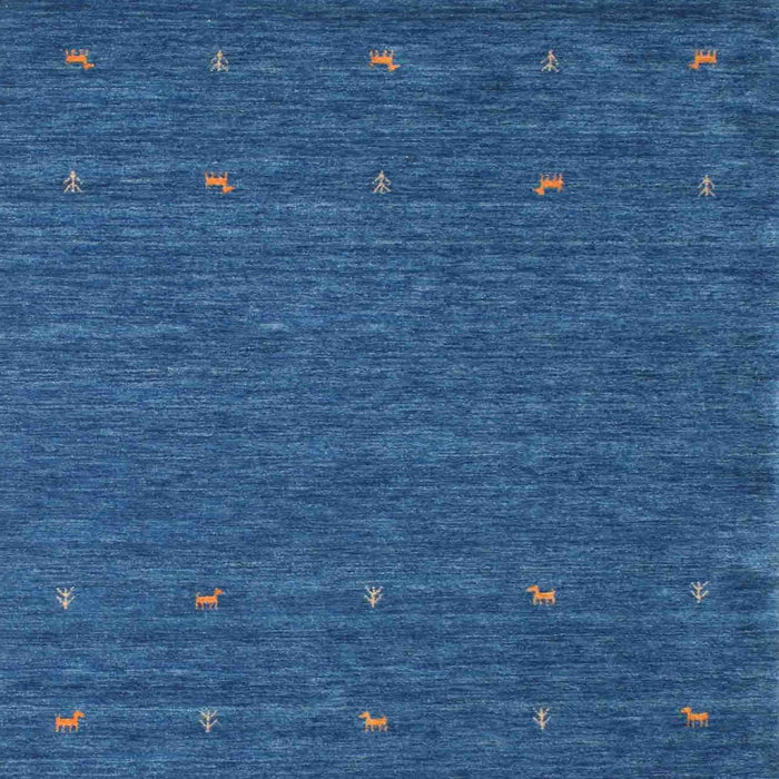 Sideview of Machine Washable Contemporary Bright Navy Blue Rug, wshcon911