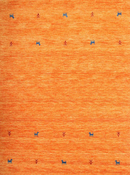 Contemporary Dark Orange Modern Rug, con912