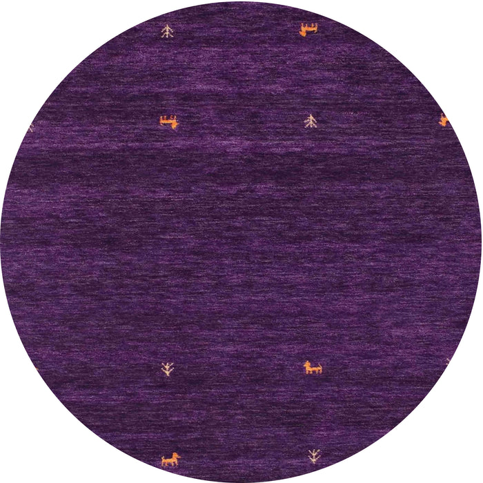 Square Machine Washable Contemporary Purple Rug, wshcon914