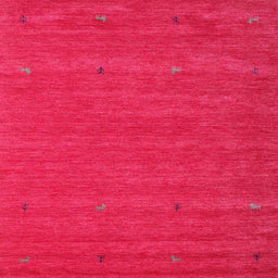 Square Contemporary Red Modern Rug, con915