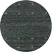 Sideview of Contemporary Gray Modern Rug, con916