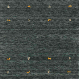 Square Contemporary Gray Modern Rug, con916