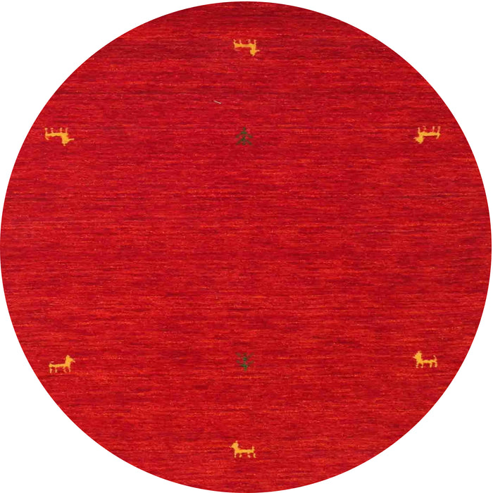 Square Machine Washable Contemporary Orange Red Rug, wshcon918