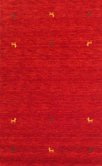 Machine Washable Contemporary Orange Red Rug, wshcon918