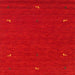 Sideview of Machine Washable Contemporary Orange Red Rug, wshcon918