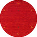 Sideview of Contemporary Orange Red Modern Rug, con918