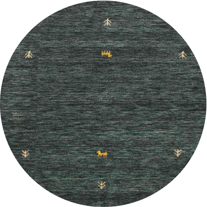Sideview of Contemporary Gray Modern Rug, con919