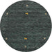 Sideview of Contemporary Gray Modern Rug, con919