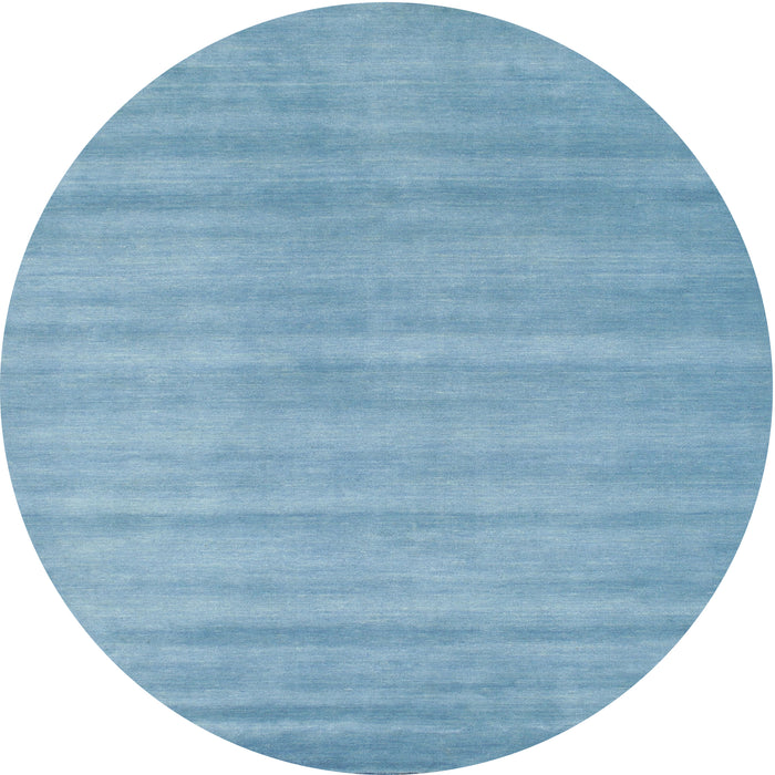 Sideview of Contemporary Denim Blue Modern Rug, con91