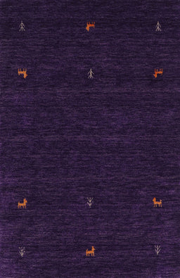 Machine Washable Contemporary Deep Purple Rug, wshcon920