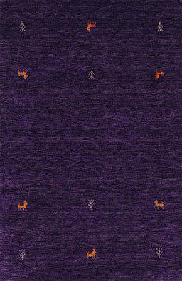 Contemporary Deep Purple Modern Rug, con920