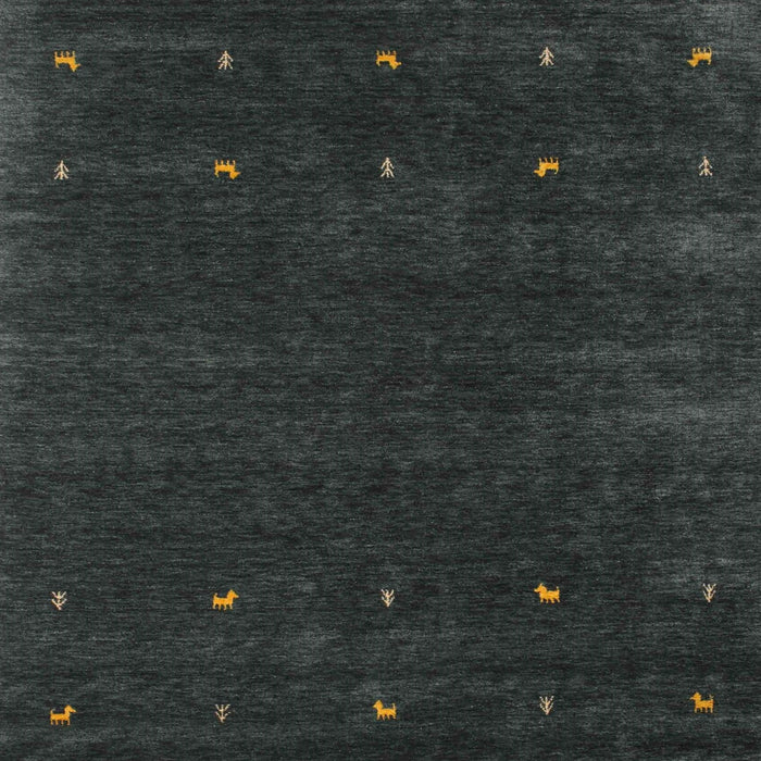 Square Contemporary Light Black Modern Rug, con921