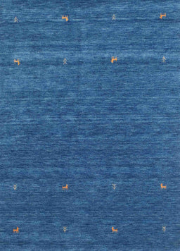 Machine Washable Contemporary Blue Rug, wshcon924