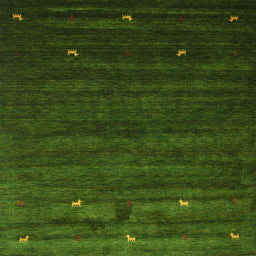 Square Contemporary Shamrock Green Modern Rug, con926