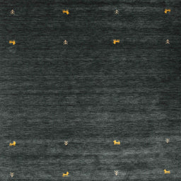 Square Contemporary Light Black Modern Rug, con927