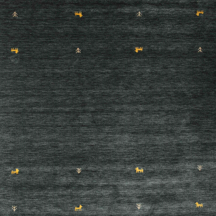 Square Contemporary Light Black Modern Rug, con927