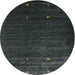 Sideview of Contemporary Light Black Modern Rug, con927