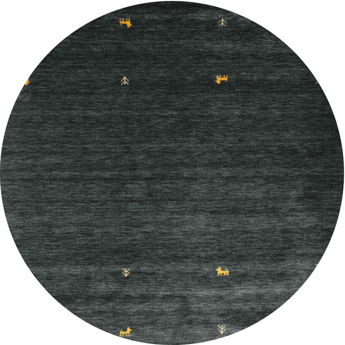 Square Machine Washable Contemporary Light Black Rug, wshcon927