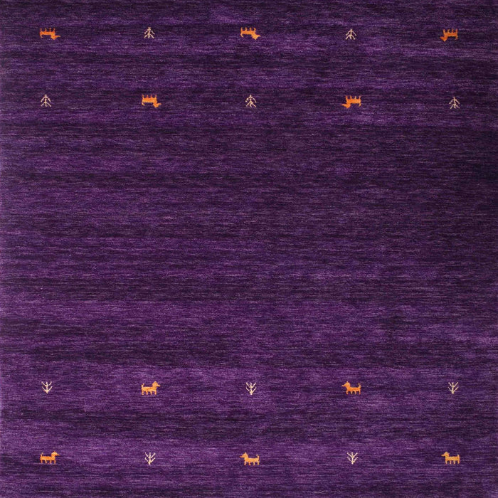 Square Contemporary Dark Purple Modern Rug, con928