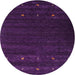 Sideview of Contemporary Dark Purple Modern Rug, con928