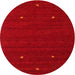 Sideview of Contemporary Orange Red Modern Rug, con932