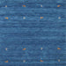 Sideview of Machine Washable Contemporary Blue Rug, wshcon933