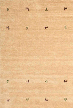 Contemporary Chrome Gold Yellow Solid Rug, con935