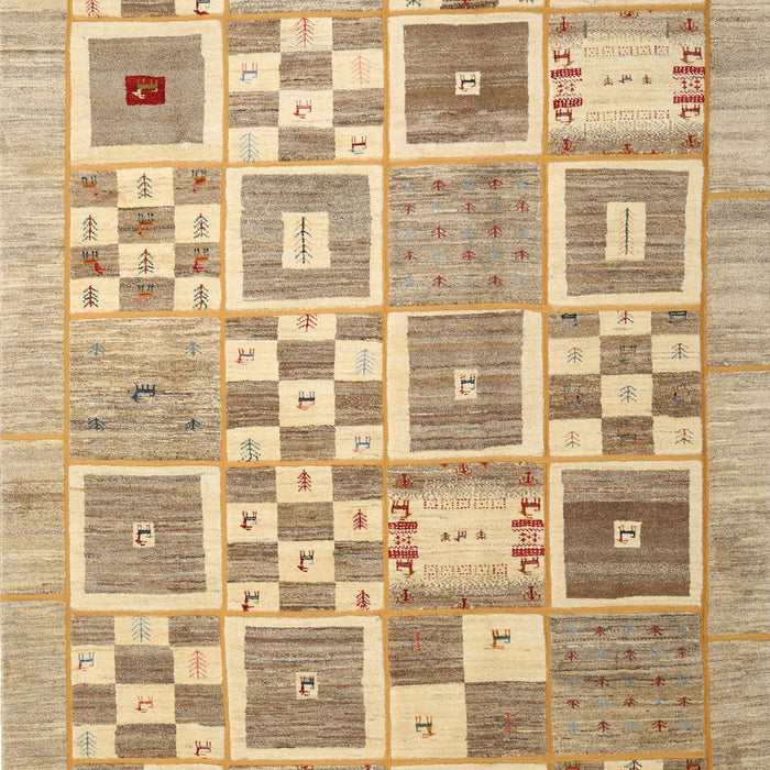 Contemporary Bronze Brown Modern Rug, con938