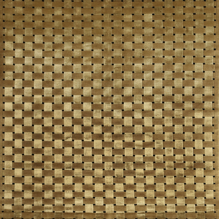 Square Contemporary Caramel Brown Modern Rug, con939