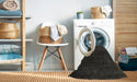 Machine Washable Contemporary Charcoal Black Rug in a Washing Machine, wshcon93