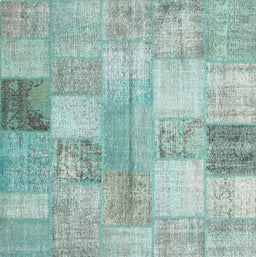 Machine Washable Contemporary Tiffany Blue Rug, wshcon944