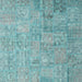 Sideview of Machine Washable Contemporary Seafoam Green Rug, wshcon945