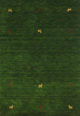 Contemporary Dark Forest Green Modern Rug, con946