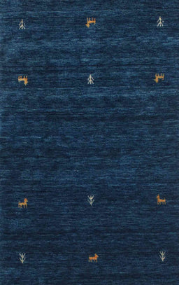 Contemporary Deep-Sea Blue Modern Rug, con948