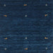 Square Contemporary Deep-Sea Blue Modern Rug, con948