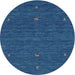 Sideview of Contemporary Blue Modern Rug, con949