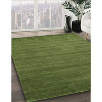 Contemporary Seaweed Green Modern Rug, con94