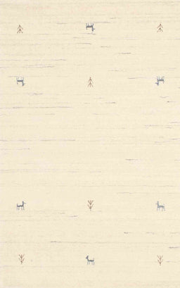 Contemporary Navajo White Gold Solid Rug, con950