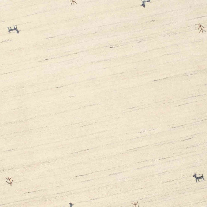 Sideview of Machine Washable Contemporary Navajo White Rug, wshcon952