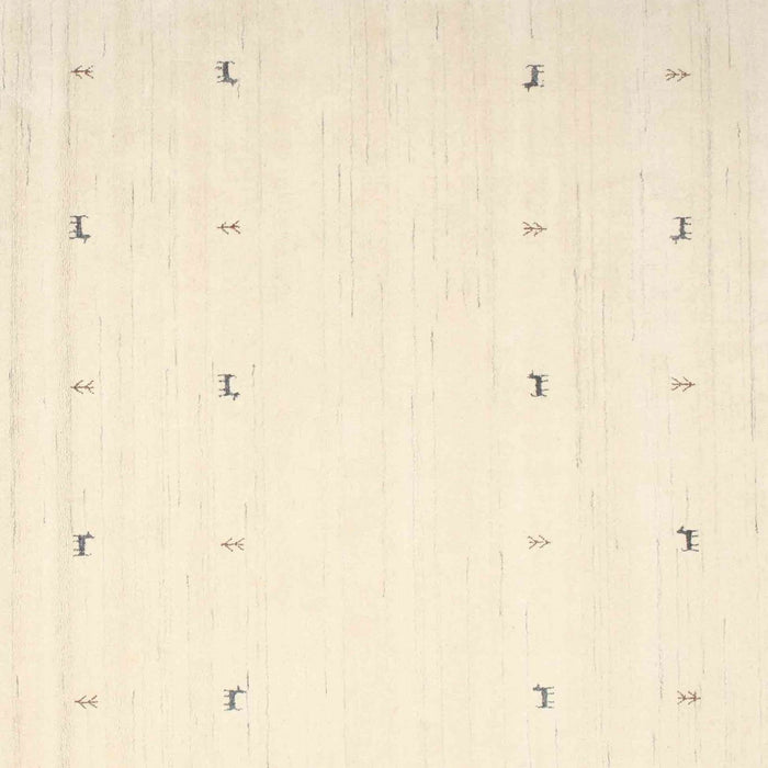 Sideview of Machine Washable Contemporary Navajo White Rug, wshcon954