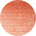 Sideview of Contemporary Orange Red Modern Rug, con956