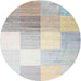 Sideview of Contemporary Dark White Beige Modern Rug, con957