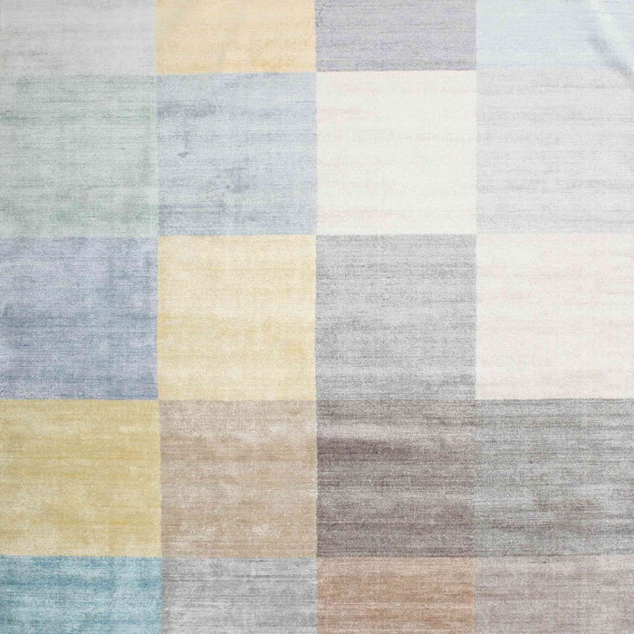 Contemporary Dark White Beige Modern Rug, con957